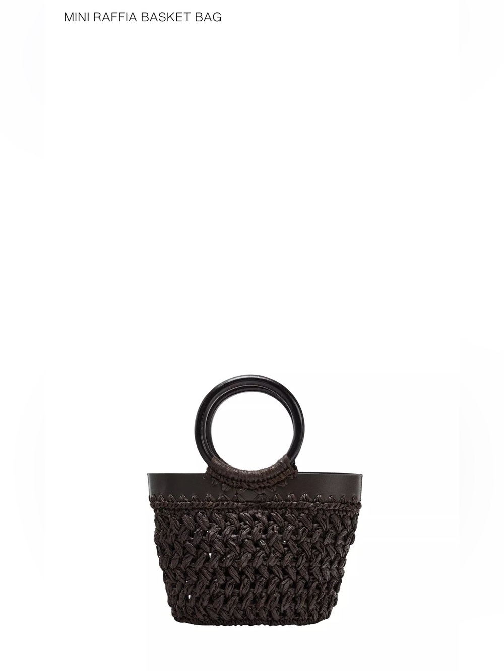 Zara mini raffia tote